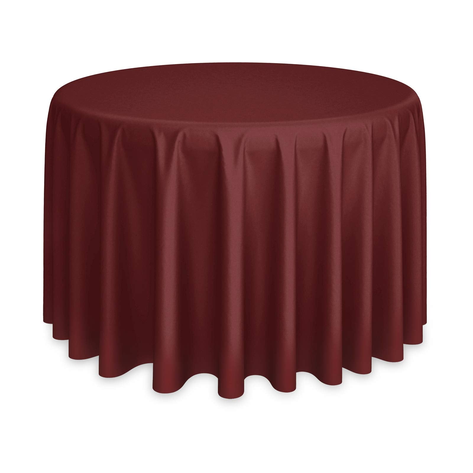Lann'S Linens - 120 Round Premium Tablecloth For Wedding/Banquet/Restaurant - Polyester Fabric Table Cloth - Burgundy