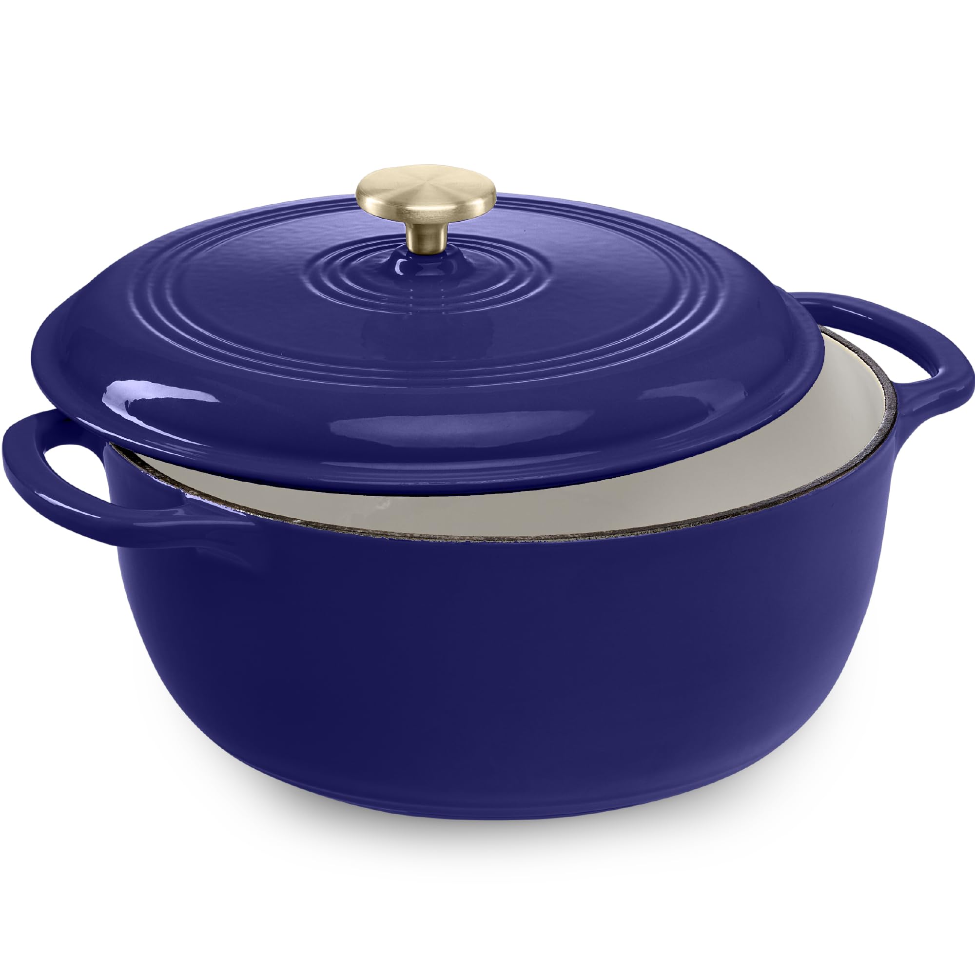 Best Choice Products 7.5 Quart Enamel Cast-Iron Round Dutch Oven, Family Style Heavy-Duty Pre-Seasoned Cookware For Home, Kitche