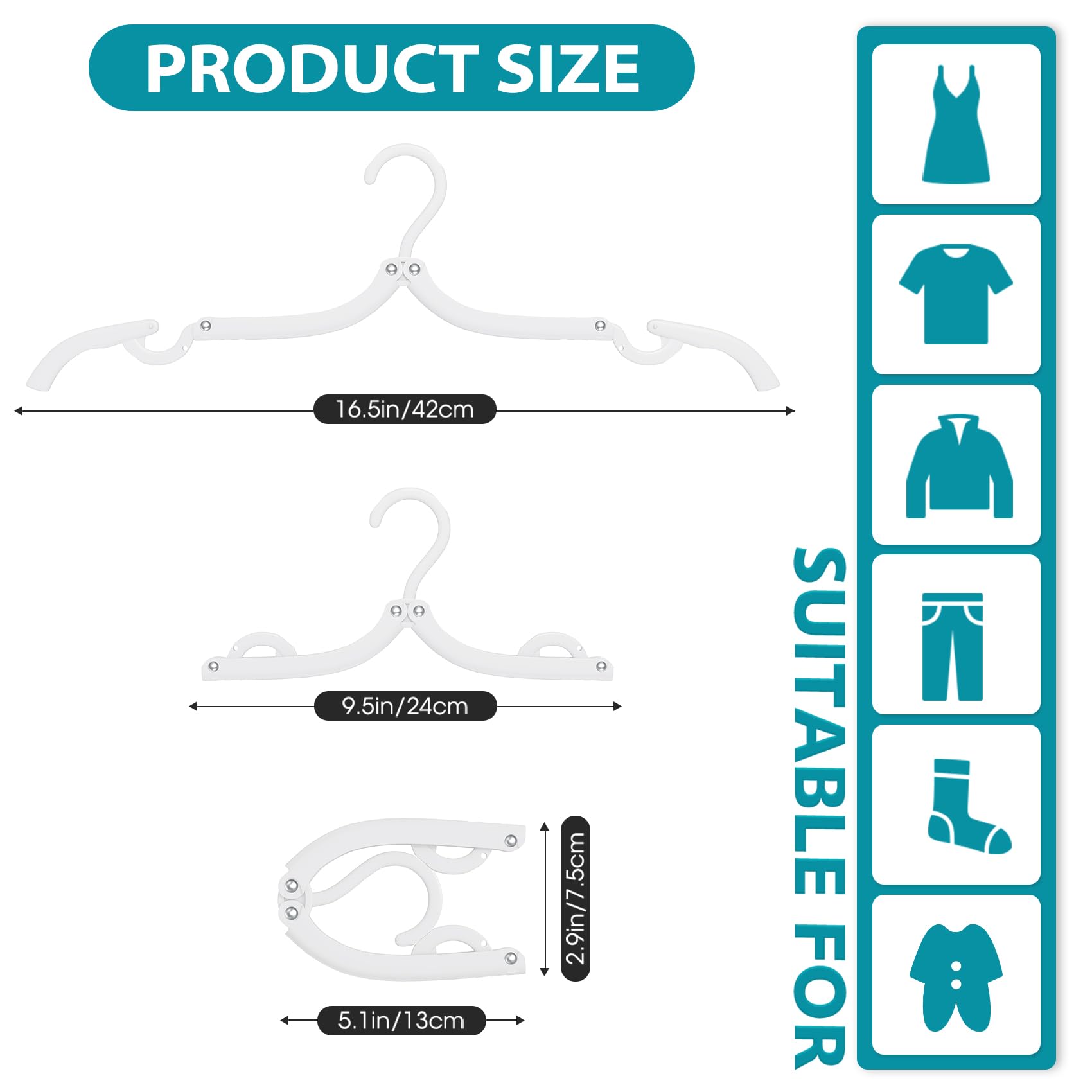 30 Pcs Travel Hangers Portable Foldable Travel Hanger Organizer, Plastic Travel Accessories Essentials Clothes Drying Rack Foldi