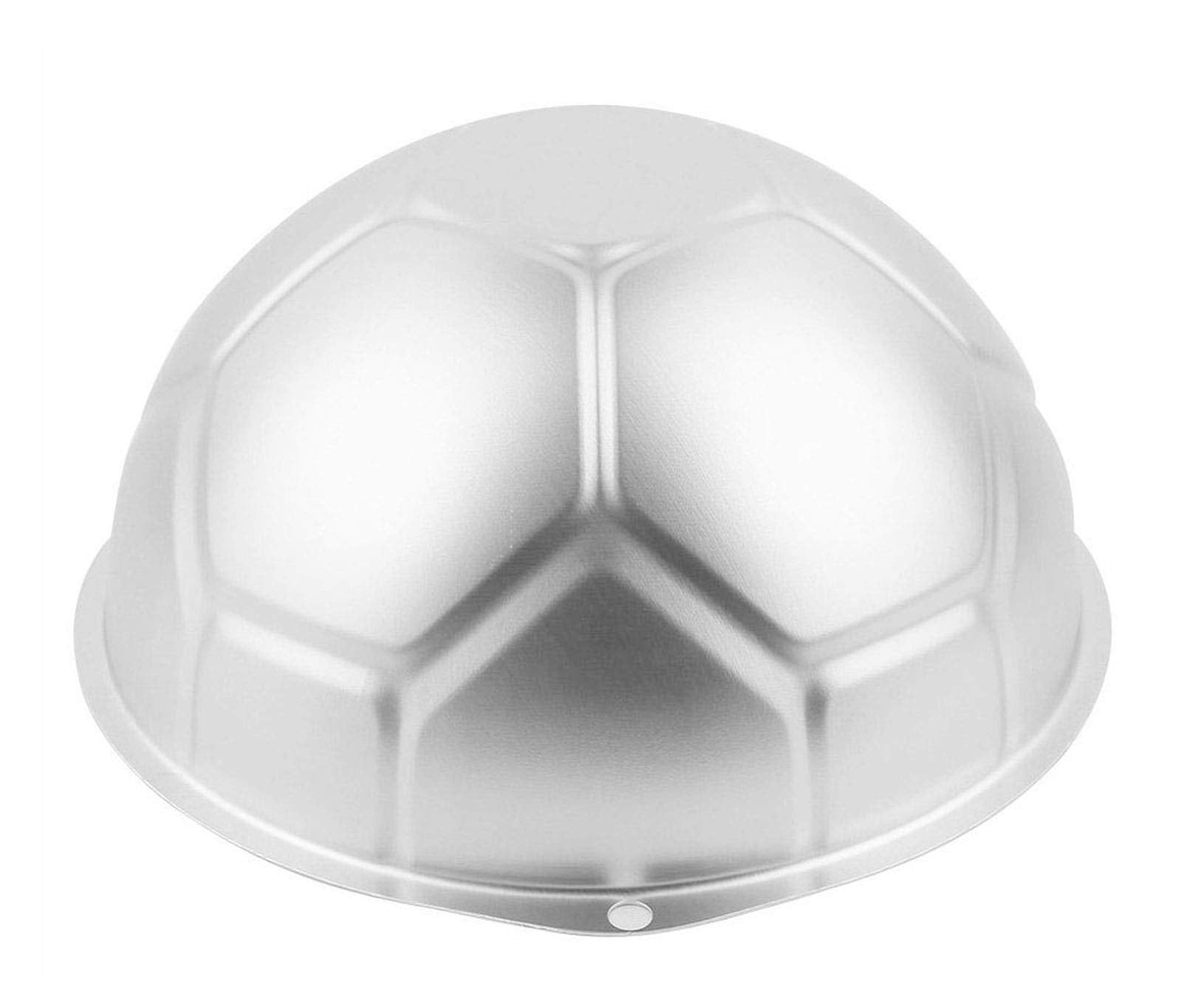 Zdywy 8 Inch Hemisphere Football Half Round Soccer Ball Shaped Aluminum 3D Baking Mould Cake Mold Tin Birthday Cake Pan - Half F