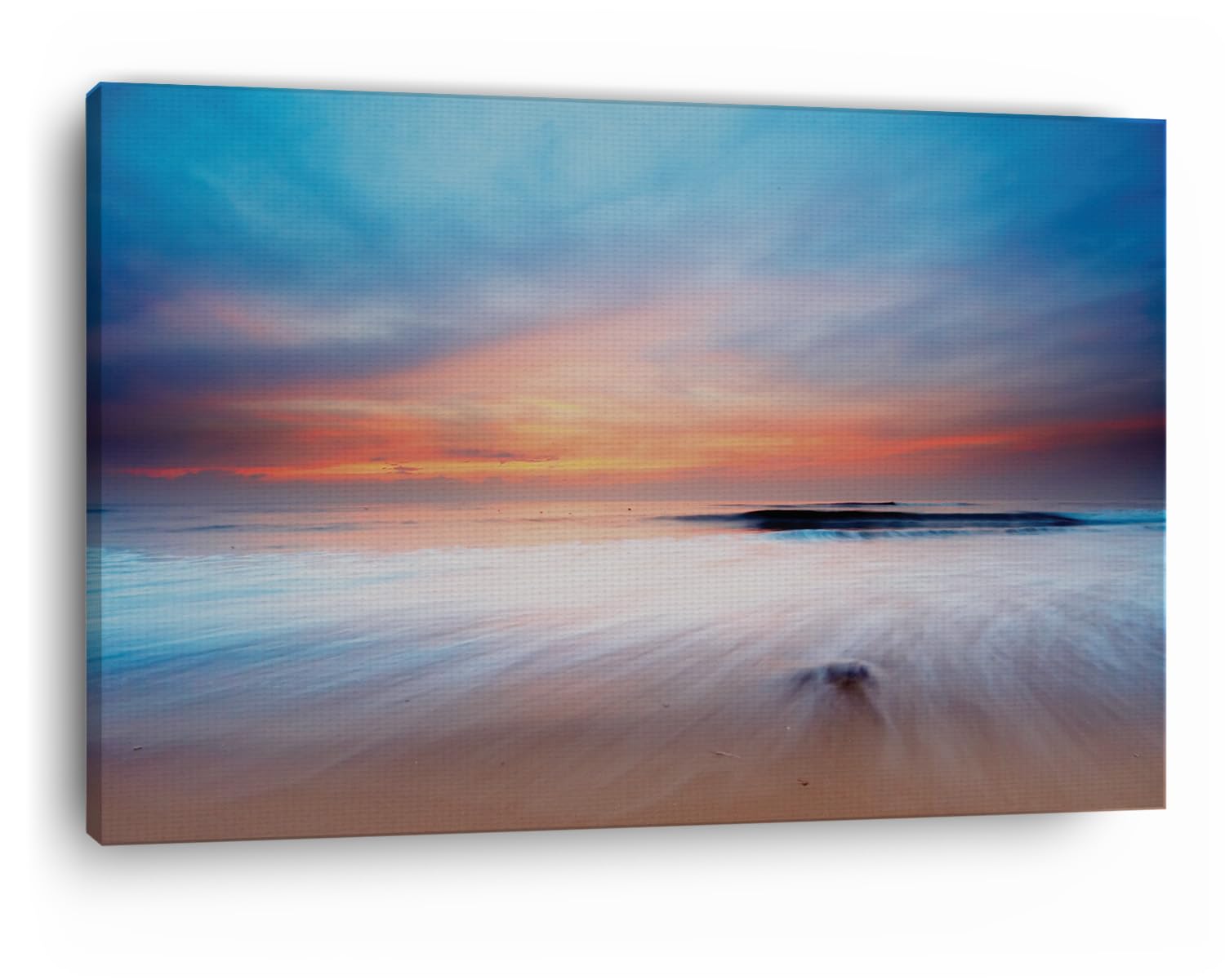 TRUECANVAS Mac Beach Sunrise, Wooden Framed Canvas Paintings for Home Decor | Bedroom, Living Room,Wall Decoration | Wall Art Pa