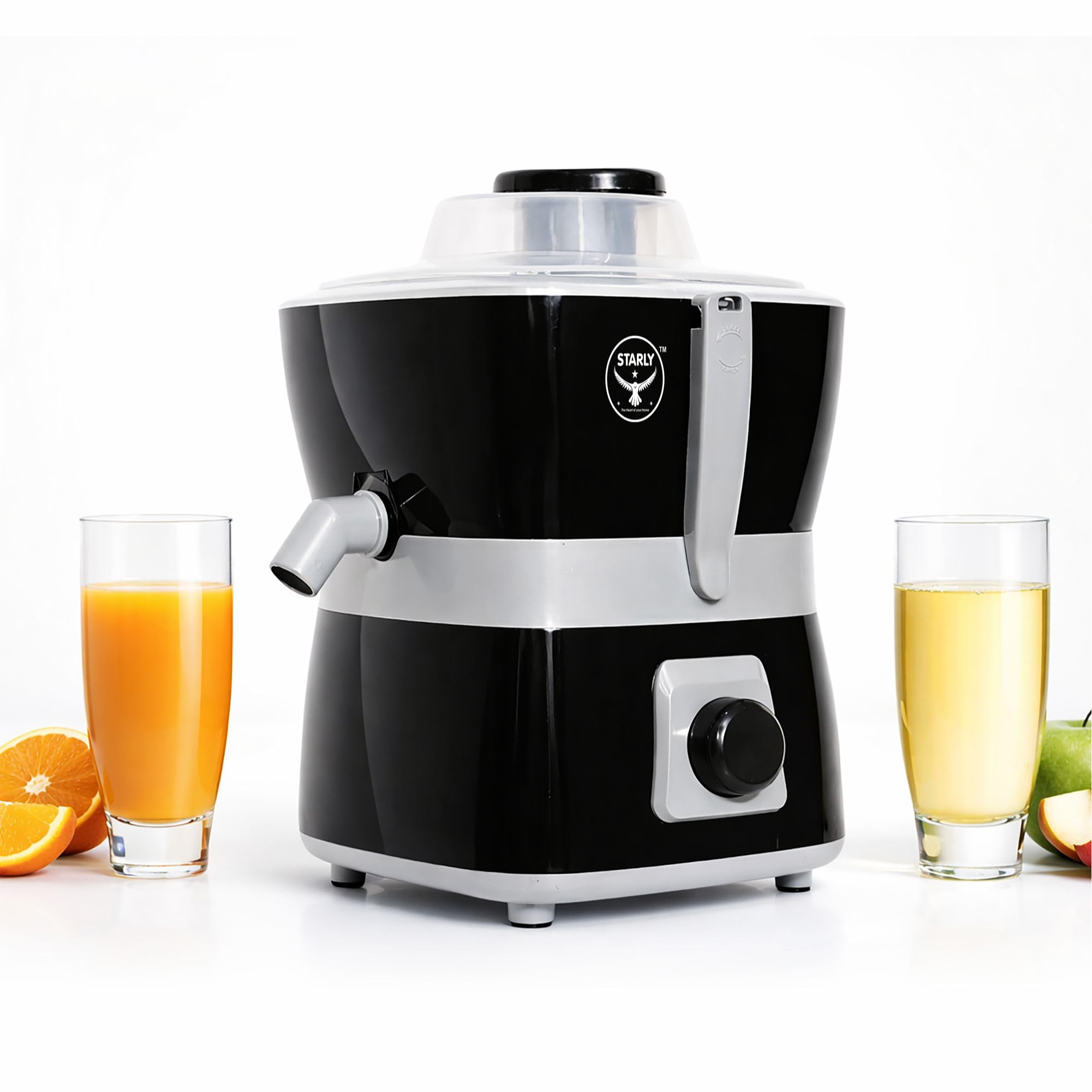 Starly Black Pro 500 Watts Juicer For Home | Shockproof Body With Overload Protection | Juicer Mixer Grinder For Fresh Fruit & V