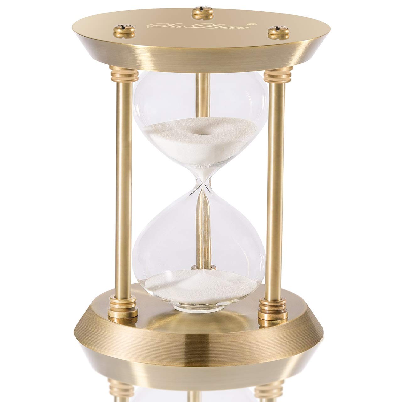 Suliao Brass Hourglass 30 Minute Sand Clock Timer, Grande Reloj De Arena 30 Minutos, Metal Hour Glass Sandglass For Gifts & Home