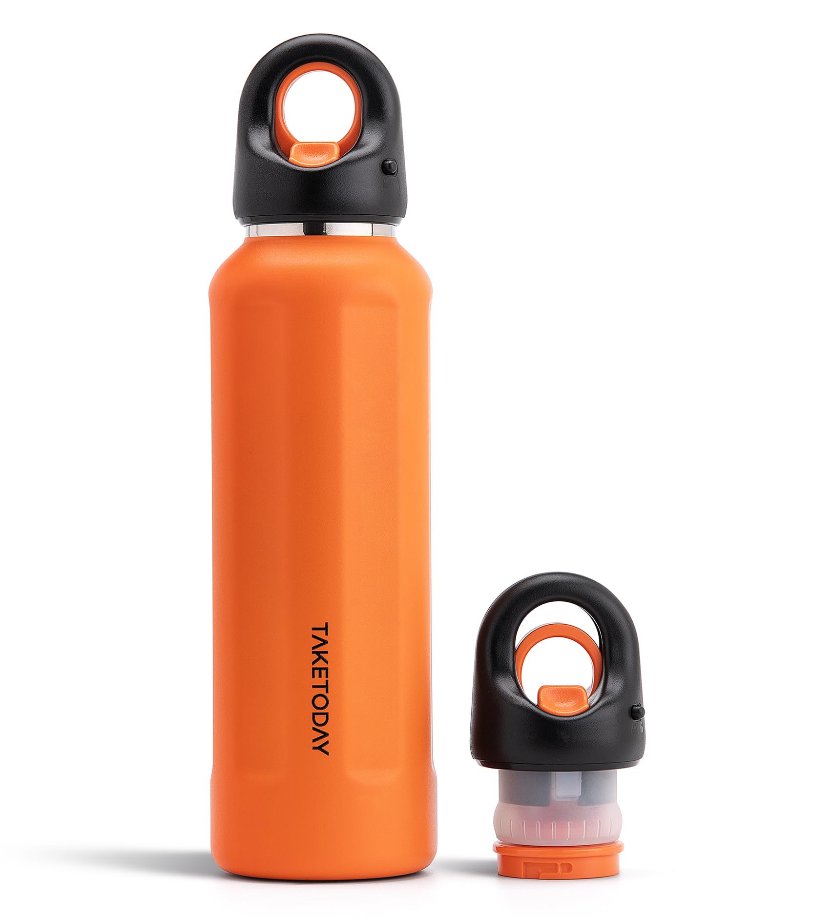 TakeToday 20oz Insulated Water Bottle with One-Touch Chug Lid, Leakproof, Keeps Cold 36H, Stainless Steel Double-Wall Vacuum The