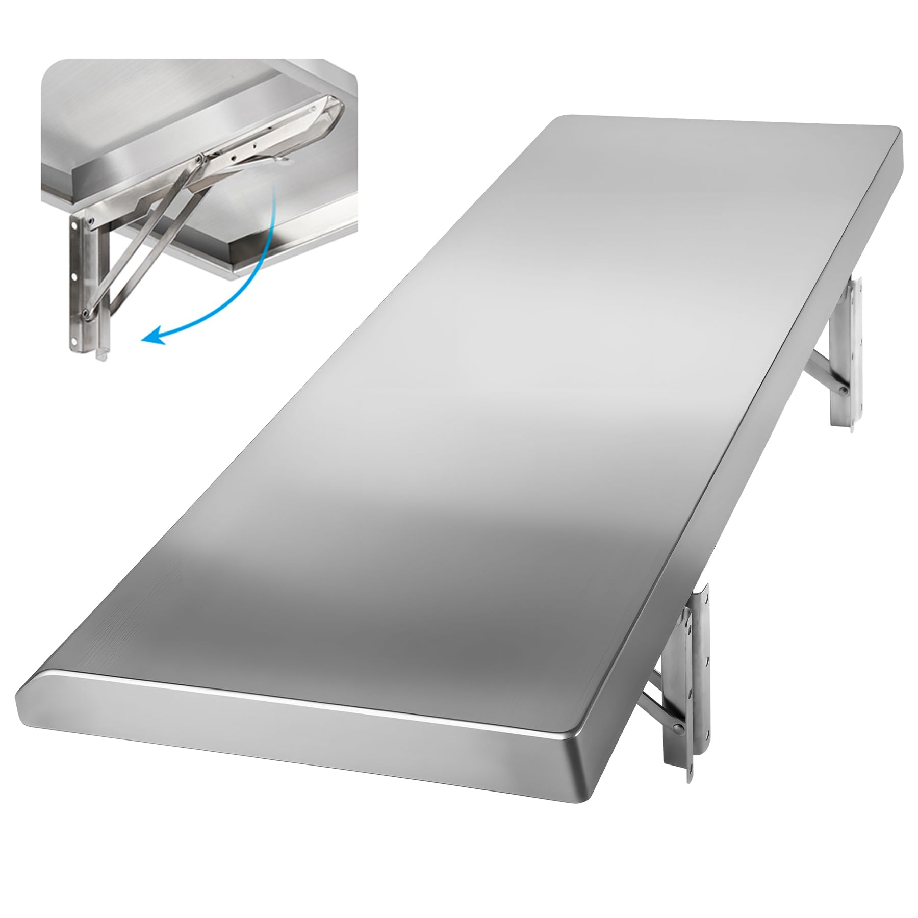Toriexon Concession Shelf 36    x 18   , Drop Down Concession Serving Window, Stainless Steel Folding Shelf Serving Food Shelf f