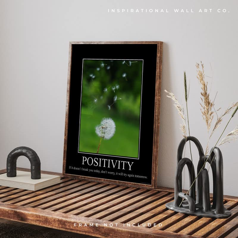 Inspirational Wall Art Co. Positivity Demotivational Poster, 11x14 Inches, Paper, Unframed, Snarky Ironic Office Wall Decor