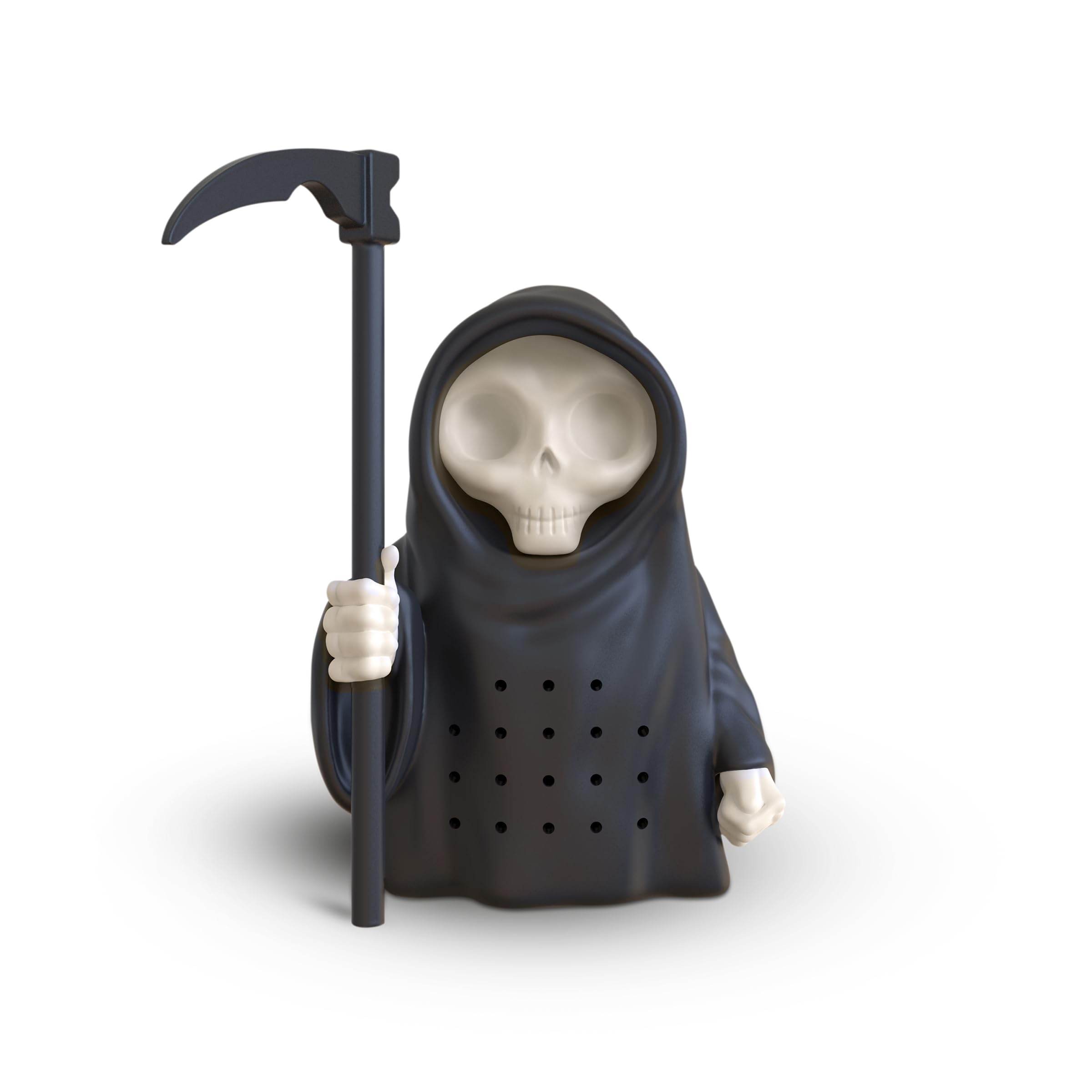 Genuine Fred Grim Steeper Silicone Tea Infuser, 3.8x2.4x2.2in, Black/White, Fun Gift for Tea Lovers, Model 5309052