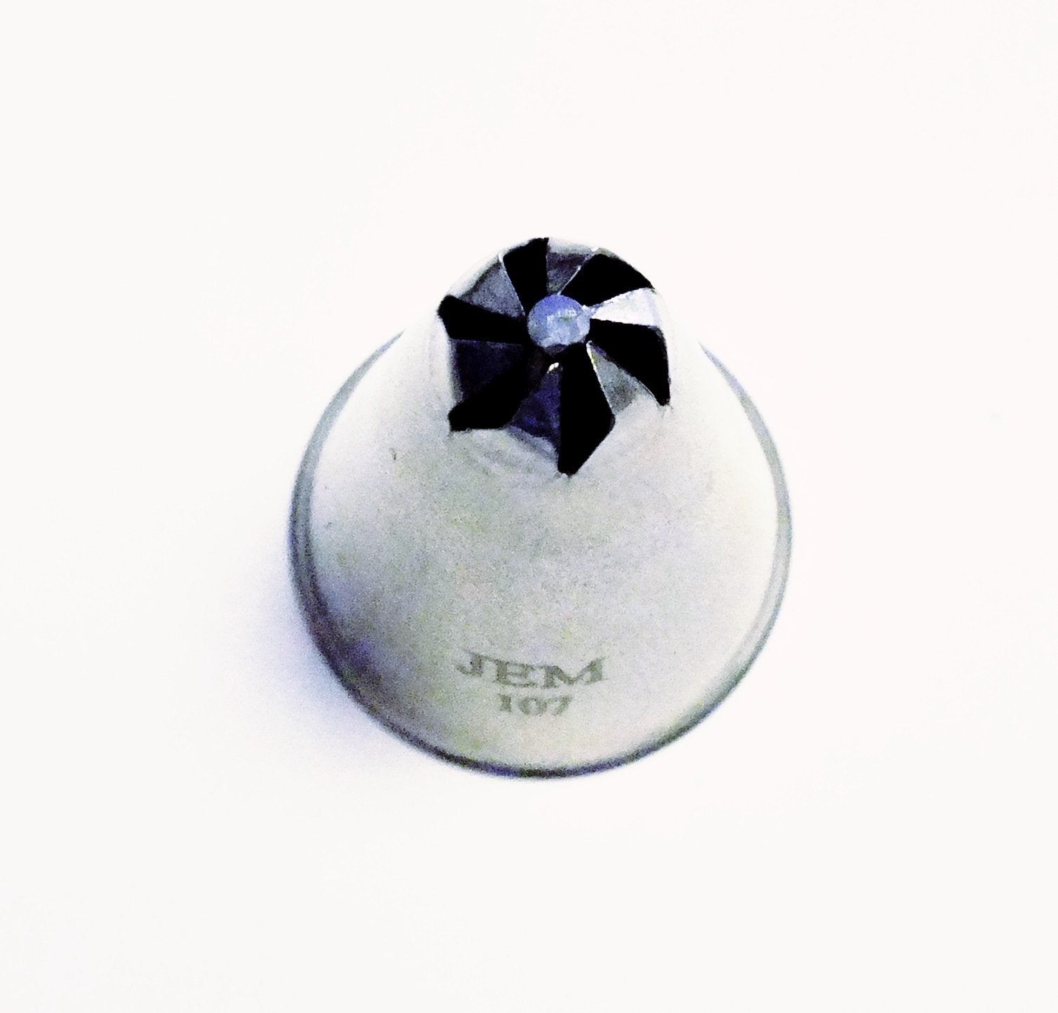 Jem Enterprises Drop Flower Piping Nozzle Cake Decorating Tip #107, Standard, Silver
