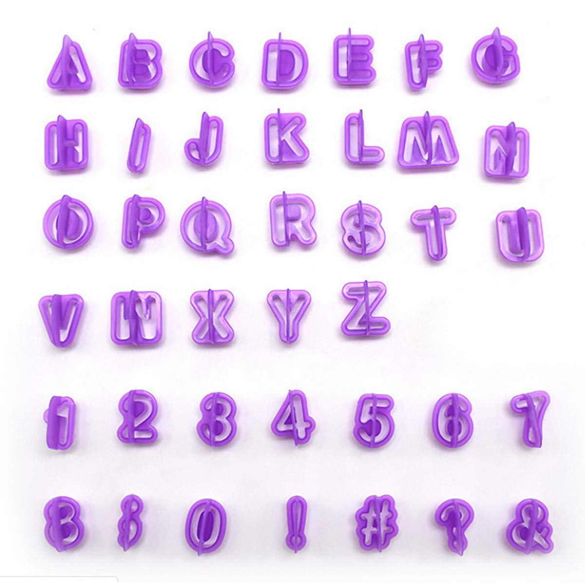Fondant Letter Cutters, Alphabet Cutters, Letter And Number Fondant Cutters Set, 40-Pieces, Cookie Fondant Cake Mould Letter Cut