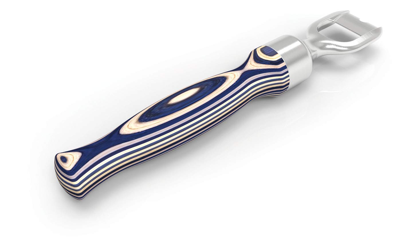 Island Bamboo Pakkawood 8.5-Inch Bottle Opener, Blue