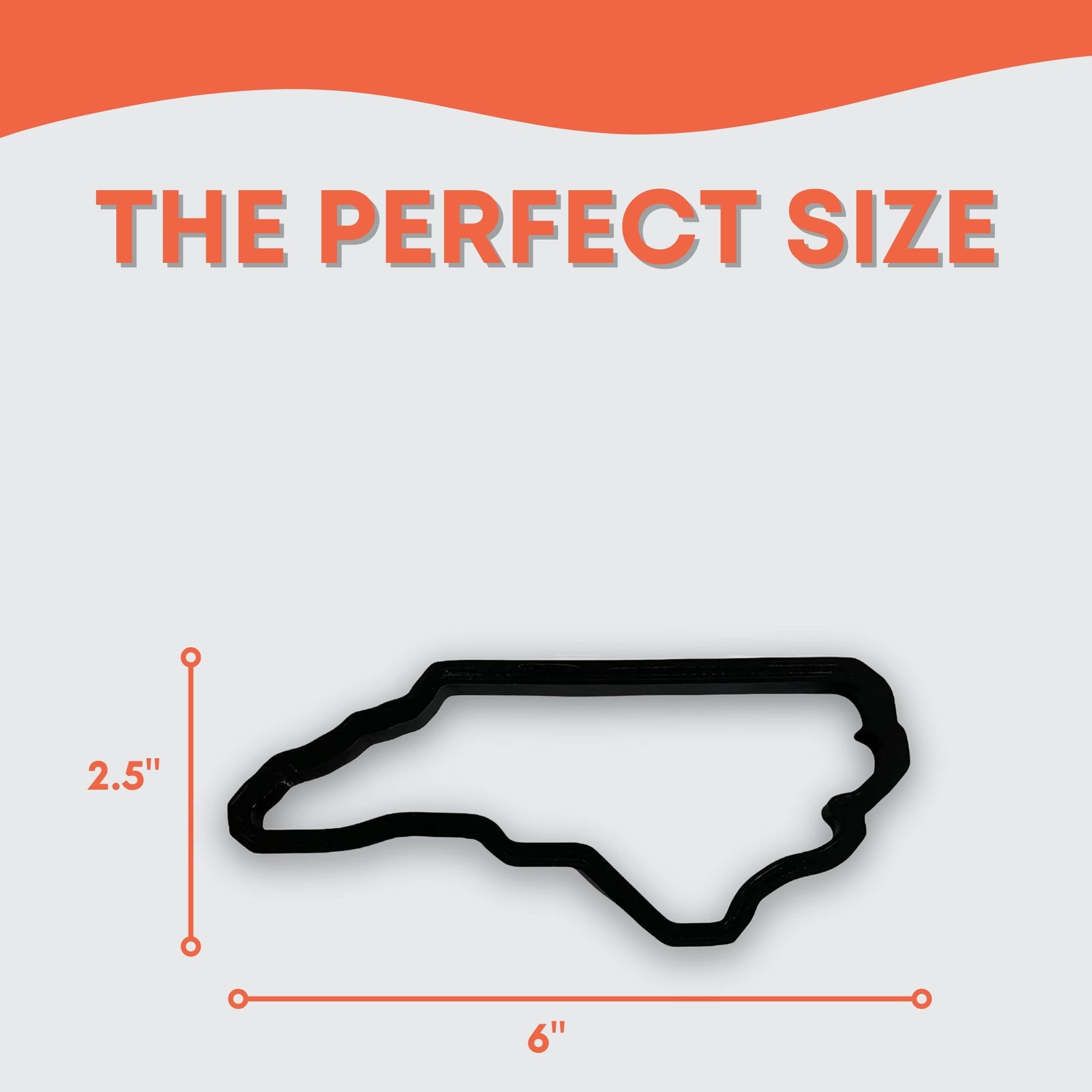 North Carolina State Cookie Cutter With Easy To Push Design (4 Inch)