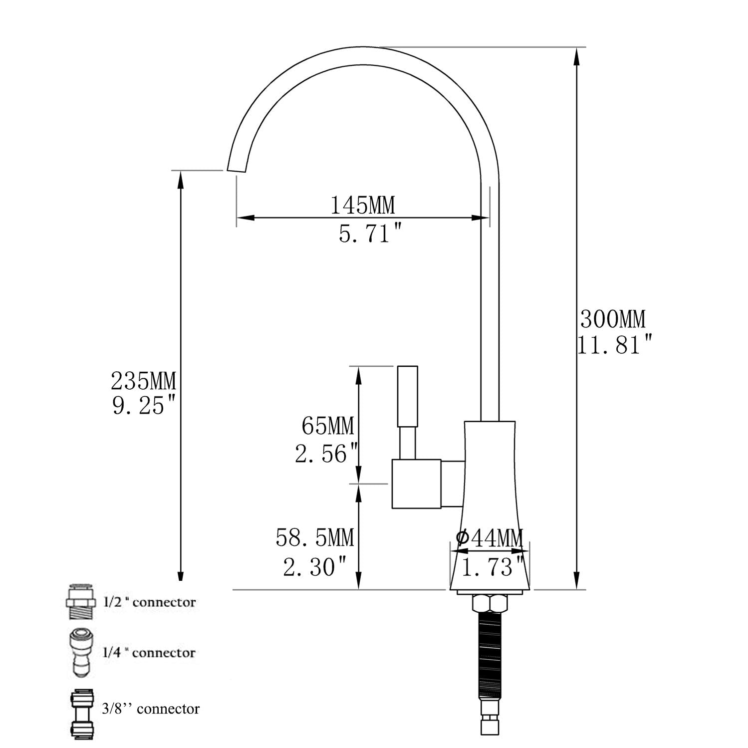 EKRTE Commercial Water Filtration Faucet Brass Drinking Water Purifier Faucet  Oil Rubbed Bronze Kitchen Bar Sink Drinking Water Purifier Faucet