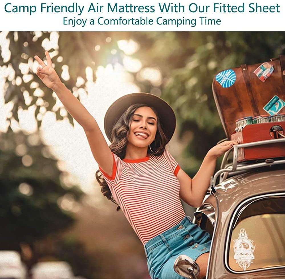 Bedecor Extra Deep Pocket Queen Fitted Sheet Only For 18 To 21 Inch Super Thick Mattress That Stay Tight,All Around Elastic Bott