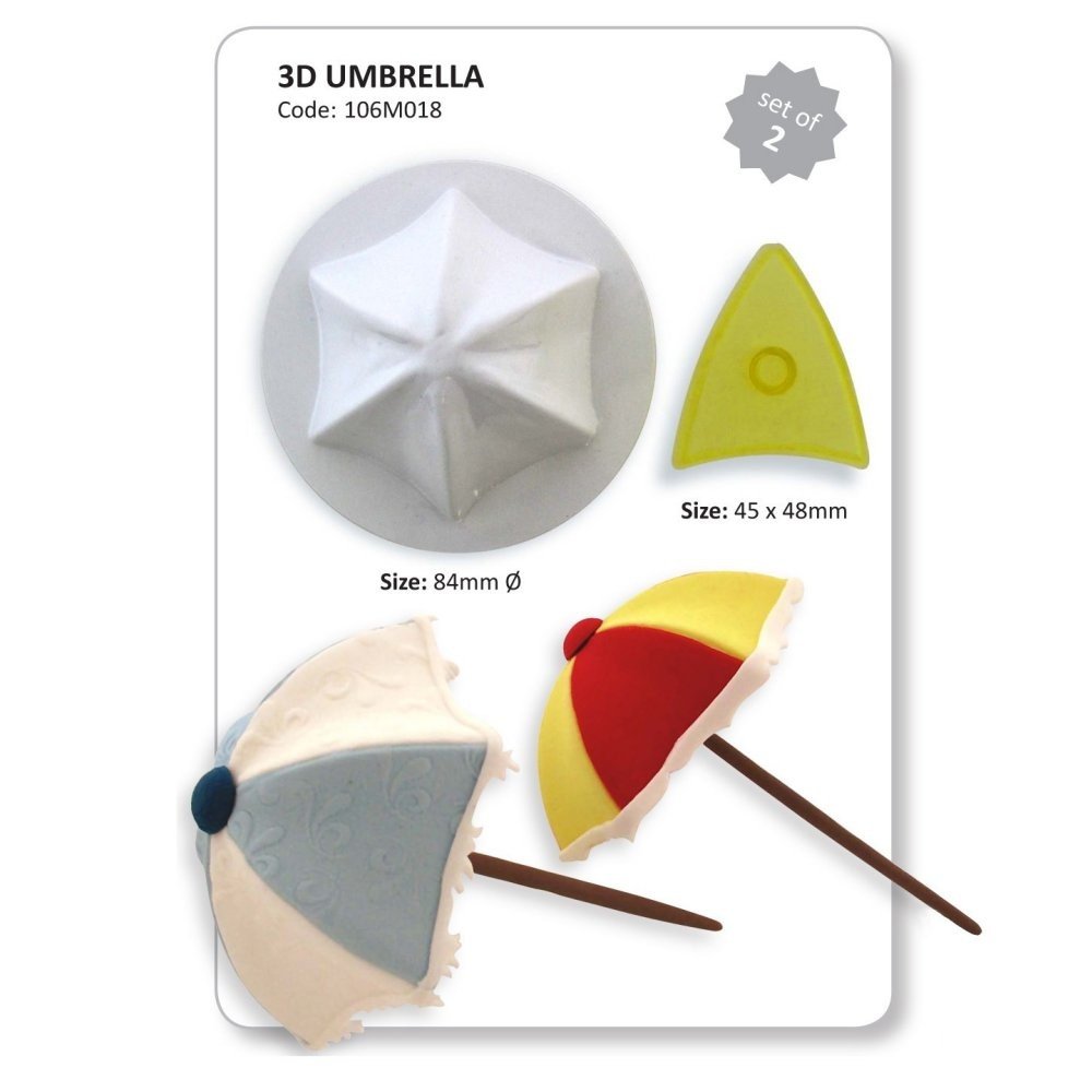 Jem 3-D Umbrella Cutter For Cake Decorating Set Of 2, Standard