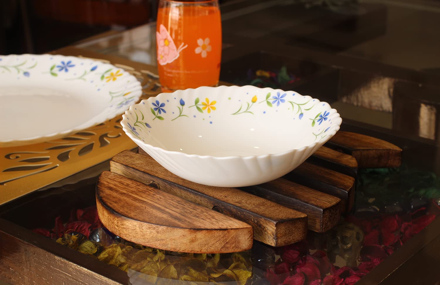 Etroves 10 Inch Wooden Trivet Fish Shape For Hot Dishes Pot Pan Tea Pot Holders Modern Home Farmhouse Kitchen Counter Top Decor