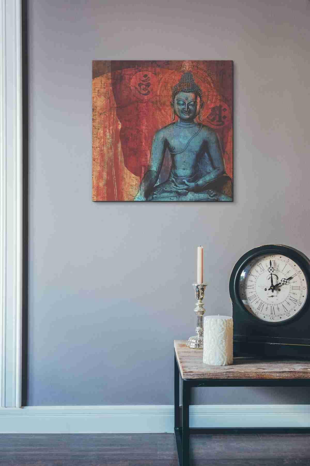 Epic Graffiti 'Blue Buddha' By Elena Ray Canvas Wall Art, 18'' X 18''