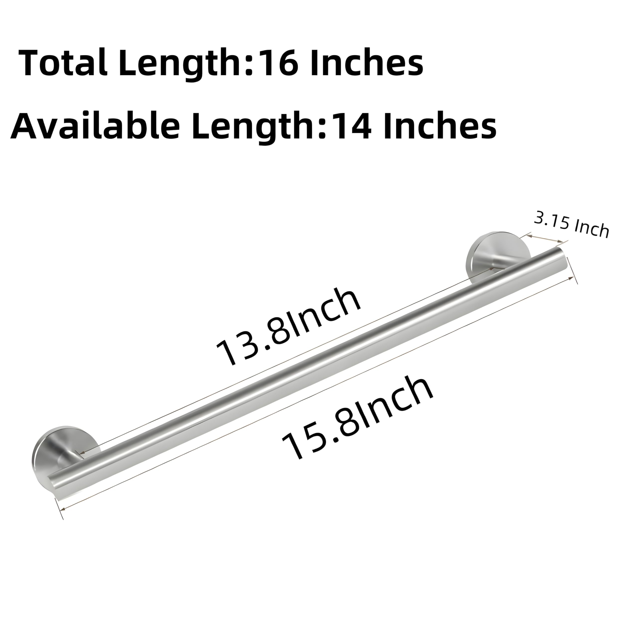 Mwxmm Brushed Nickel Towel Bar - 16 Inch 2 Pack Thicken Sus304 Stainless Steel Towel Rack For Bathroom, Bathroom Hardware Access