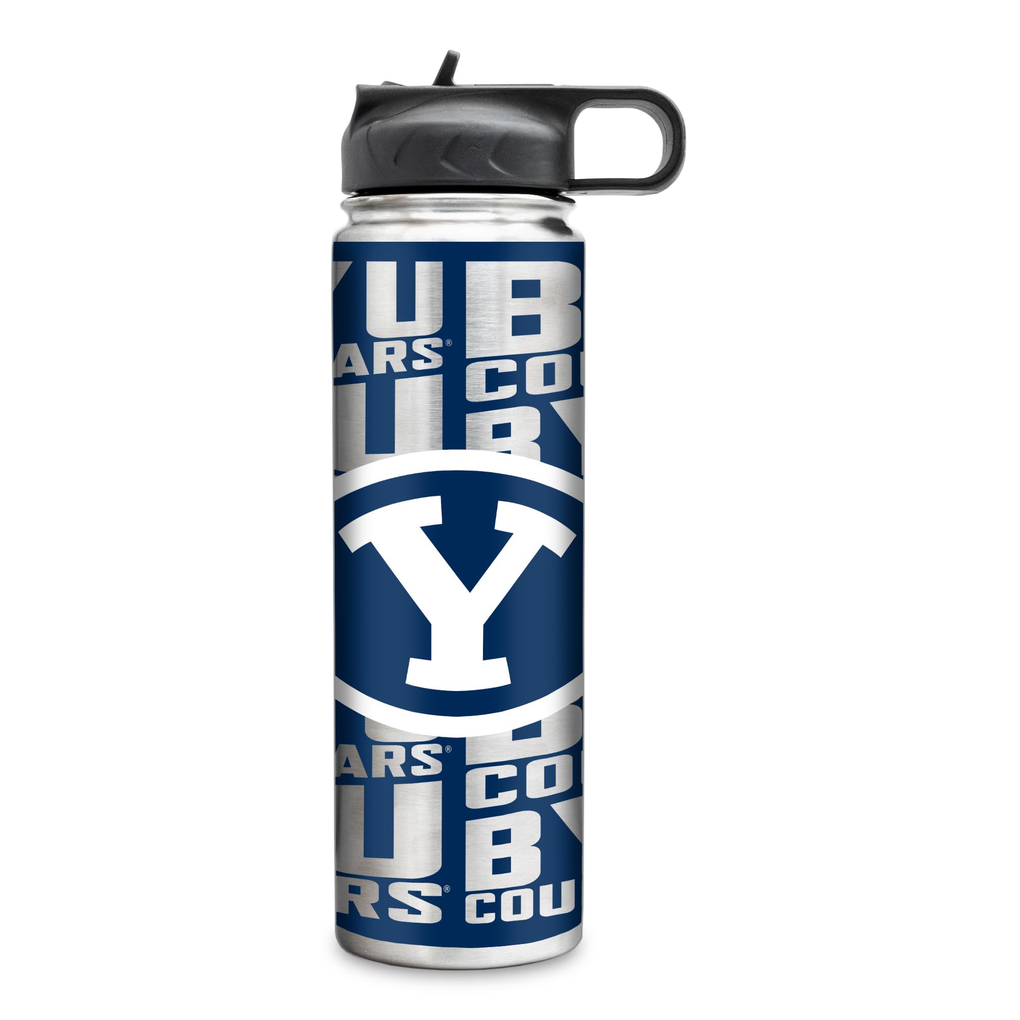 Rico Industries NCAA BYU Cougars 22oz Stainless Steel Tumbler with Lid - Great For Coffee, Tea, Water or Cocktails