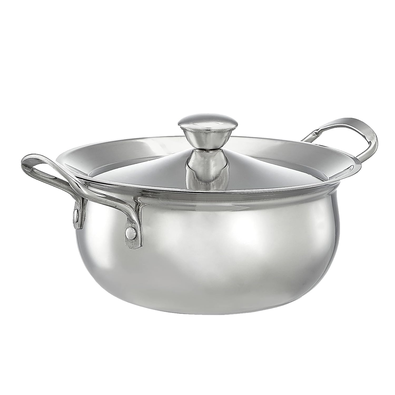 Amazon Brand - Solimo Stainless Steel - Cook & Serve Set With Ss Lid (16 Cm) 1.5 Liter, Silver