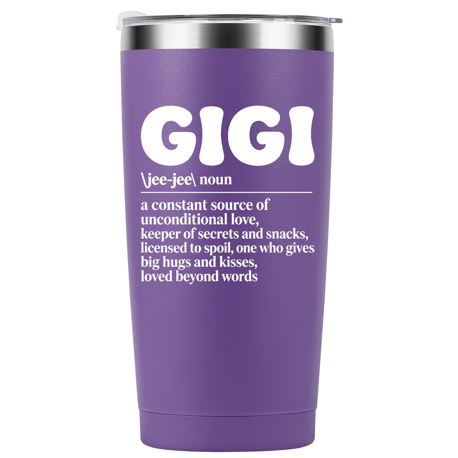 Gigi Definition 20 oz Insulated Tumbler, Purple Travel Mug Gifts for Gigi