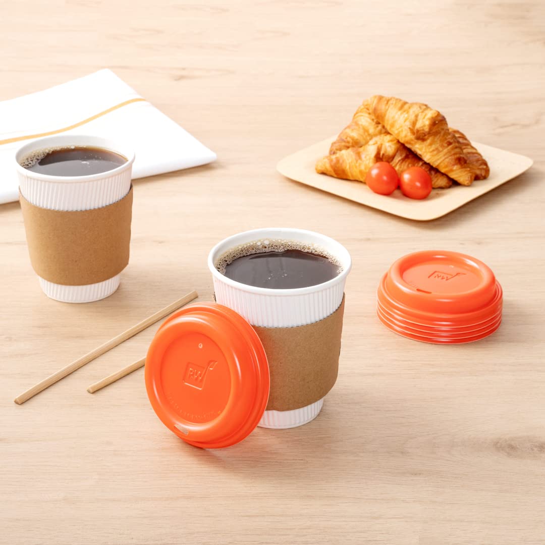 Restaurantware Lids Only: Restpresso 3.6 Inch Coffee Cup Lids 500 Disposable Coffee Lids - Fits 8 12 16 And 20 Ounce Cups Leakpr