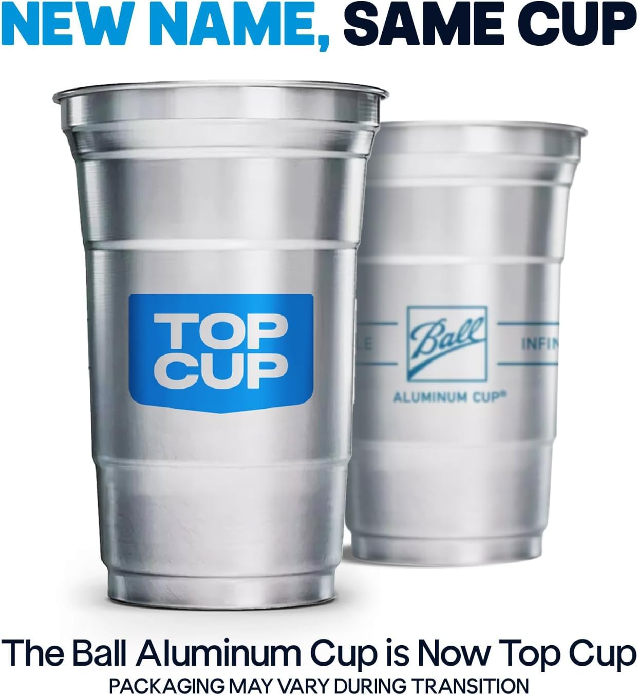Ball Aluminum Cup 20 oz Recyclable Party Cups, 30 Count, Durable Aluminum, 20 oz Ball Logo