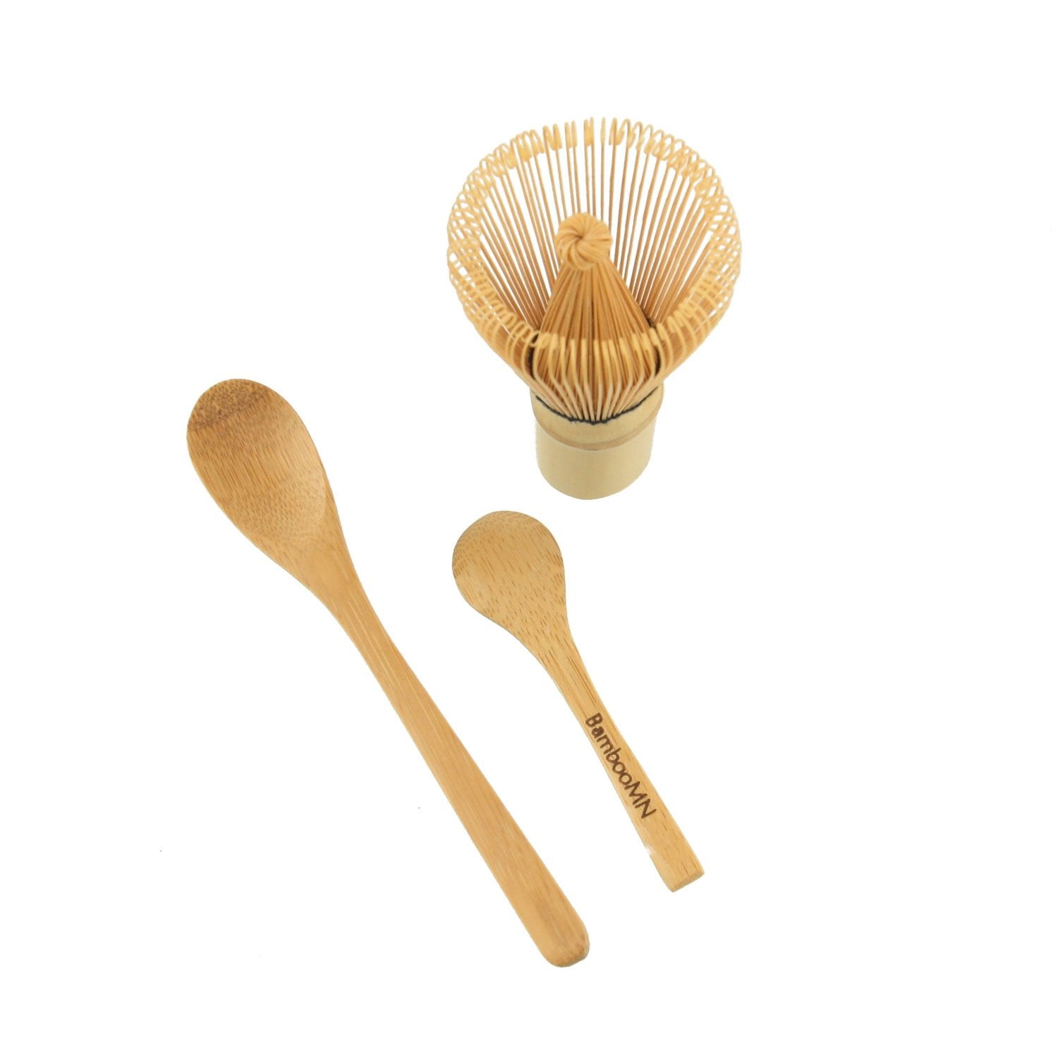 Matcha Whisk Set - Chasen (Green Tea Whisk), Small Scoop,Tea Spoon By Bamboomn