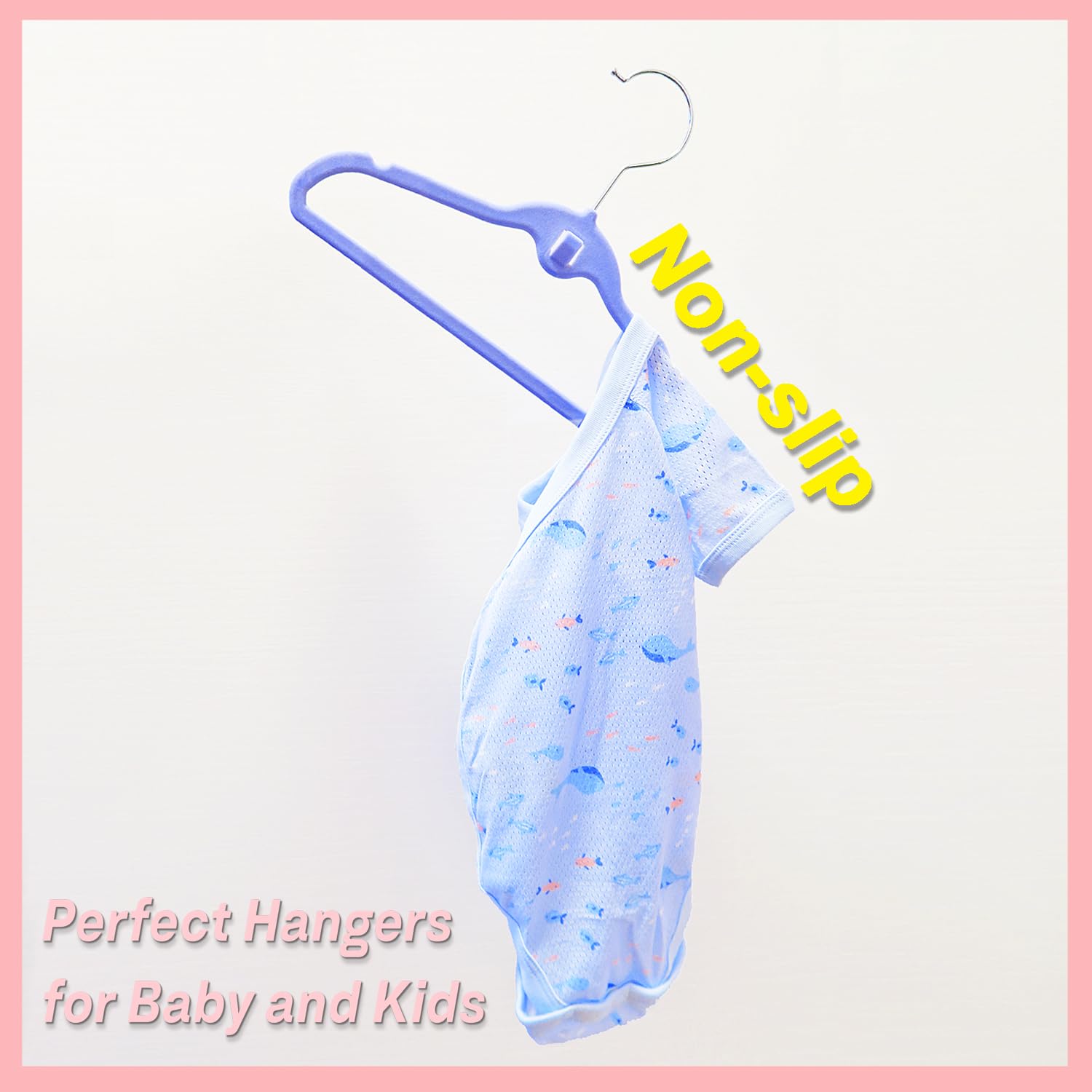 Pack Of 30 Kids Velvet Hangers, Non-Slip Space-Saving With Cascading Mini Hooks, Multi-Color (Pink, Lavender, White) Baby And To