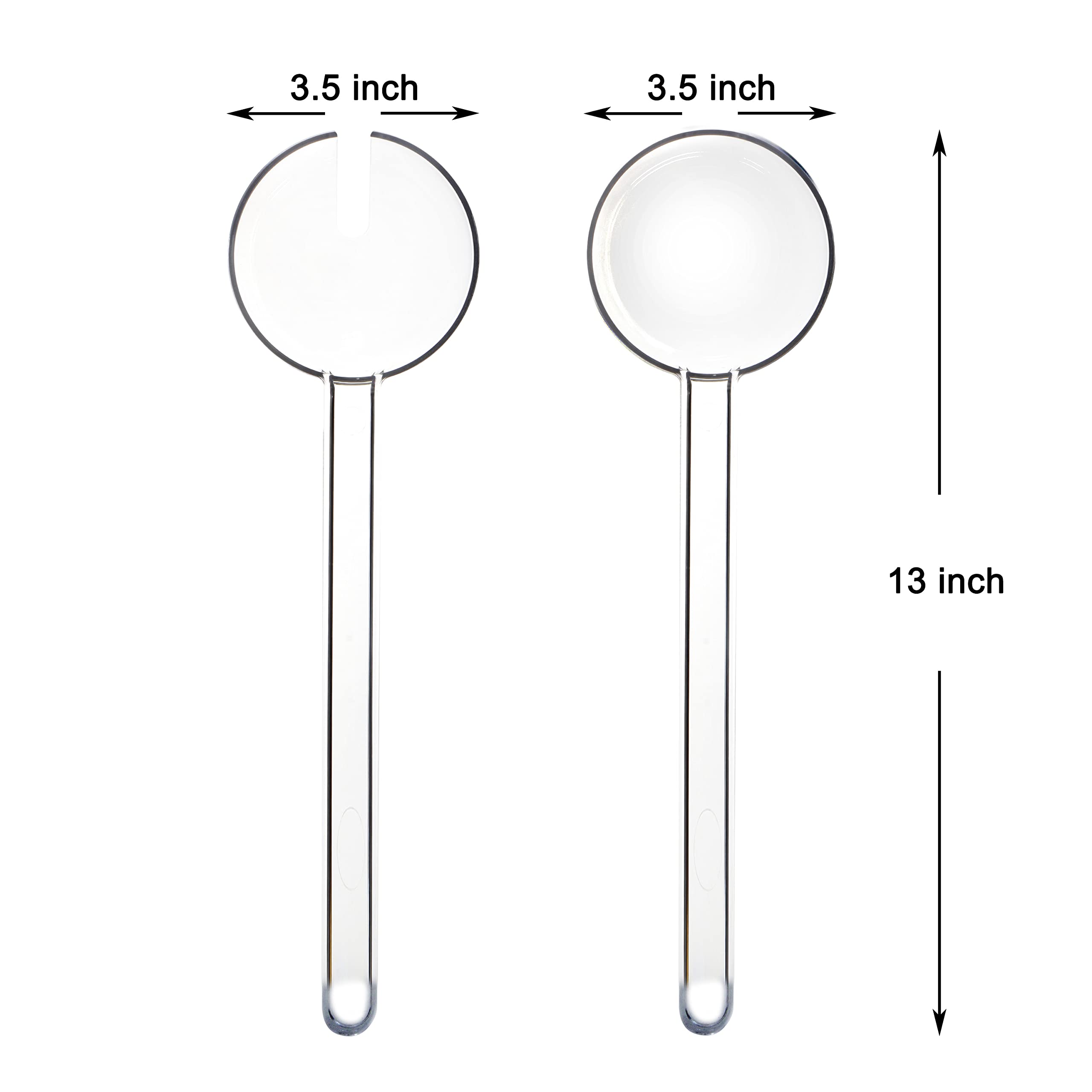 Youngever 4 Pieces 12.8 Inch Plastic Salad Servers, Set Of 2