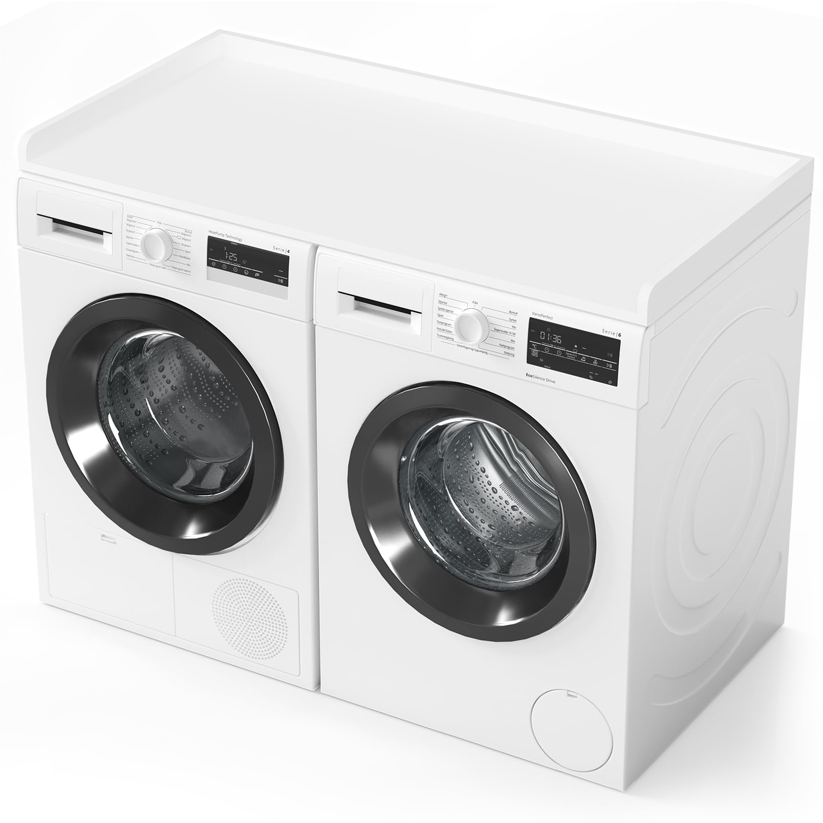 SpaceAid Washer Dryer Countertop, Laundry Wood Shelf Topper with Edge, 54 Width x 27.5 Depth Cover Guard Organizer for Washer an