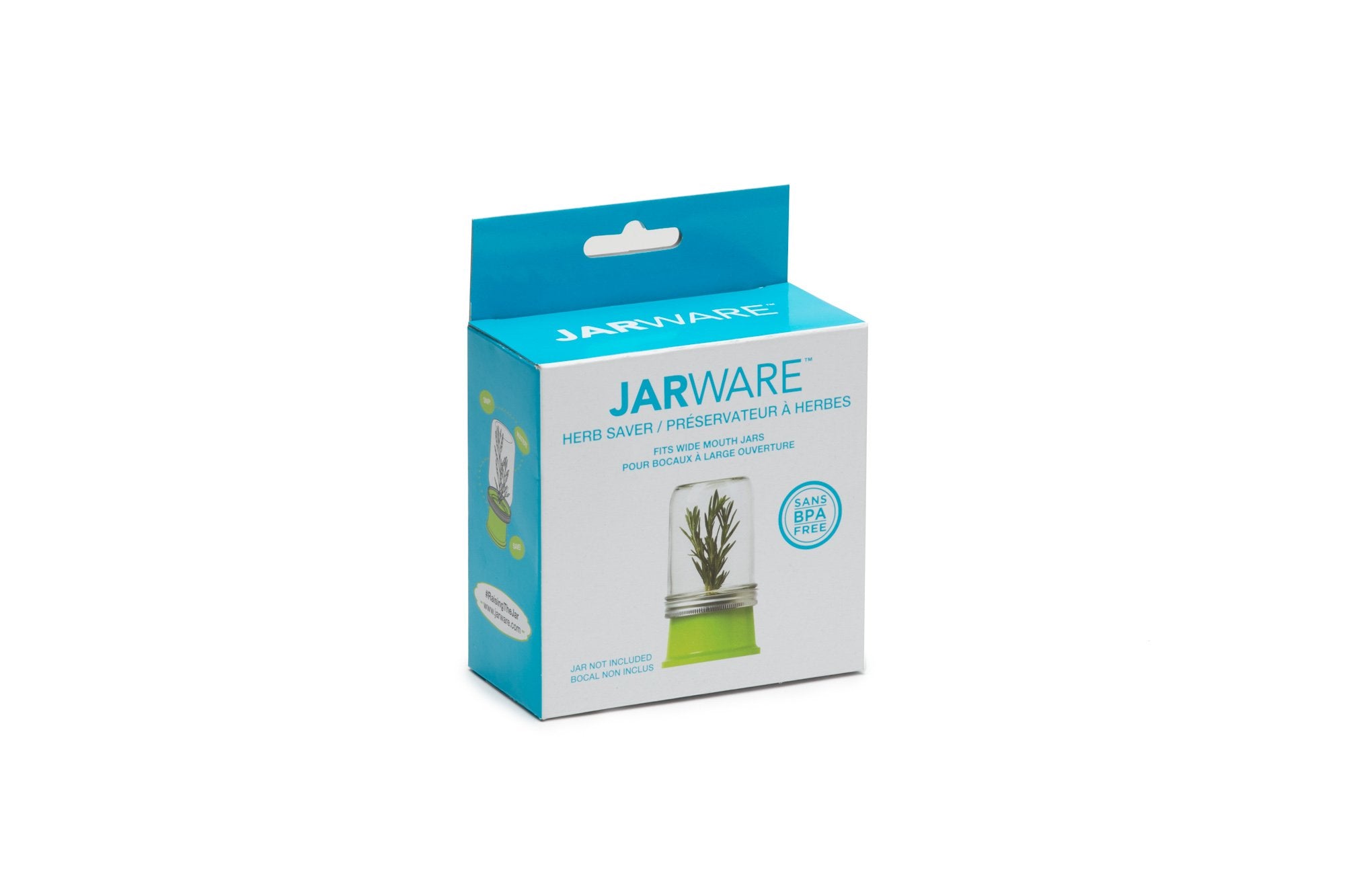 Jarware Herb Saver Lid For Wide Mouth Mason Jars, Green