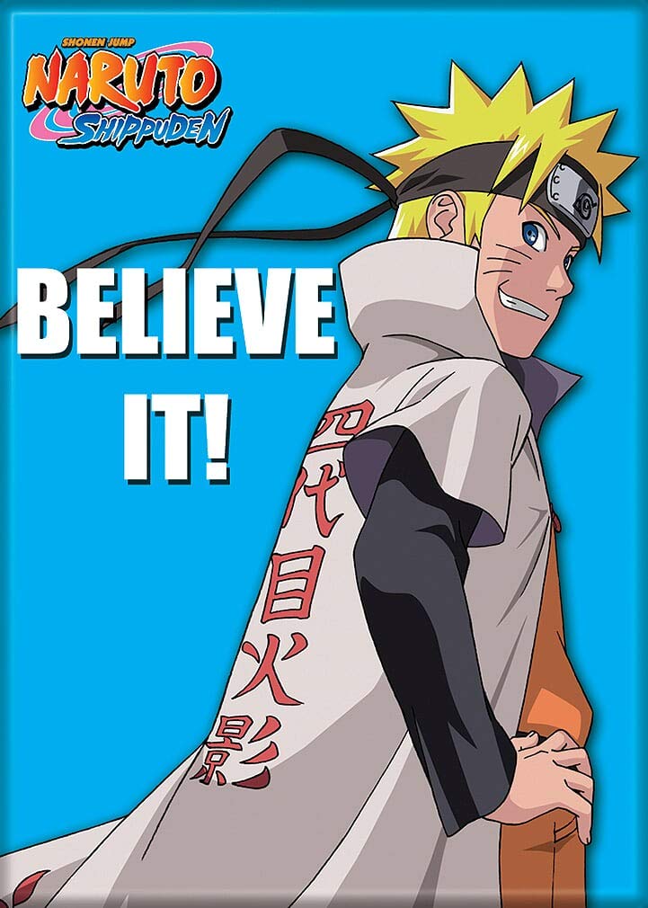 Ata-Boy Naruto Believe It 2.5'' X 3.5'' Magnet For Refrigerators And Lockers