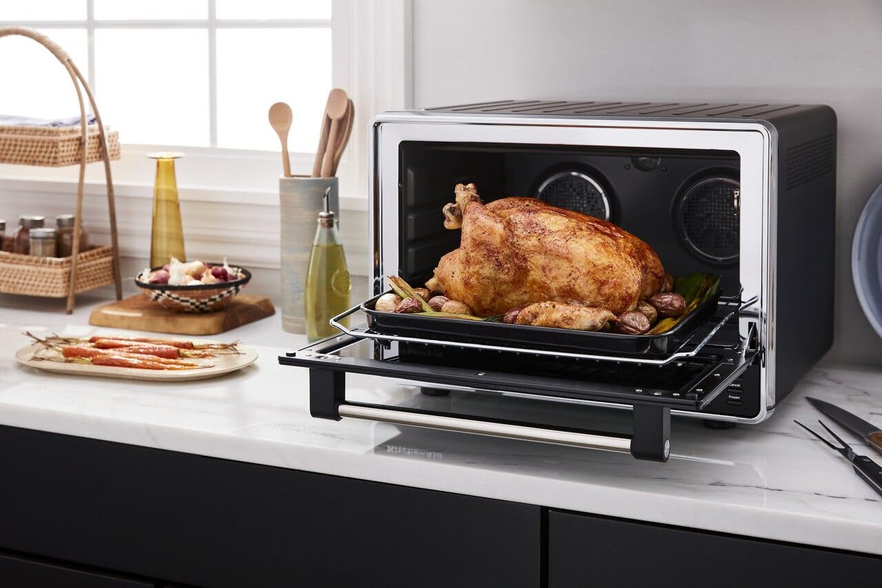 Kitchenaid Dual Convection Countertop Oven With Air Fry And Temperature Probe - Kco224Bm, Black Matte