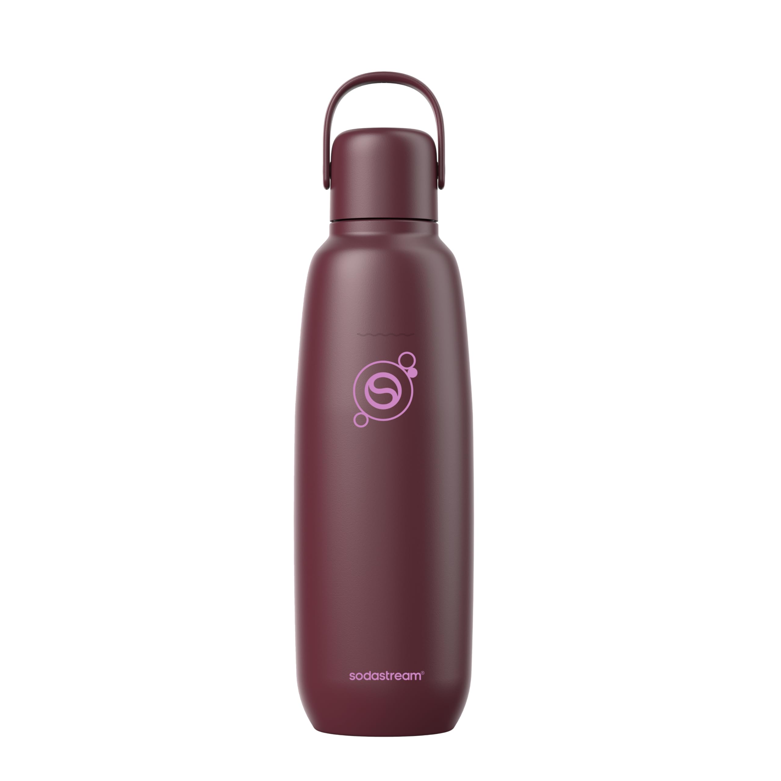 sodastream Fizz & Go Cool - All Metal Bottle (Pomegranate) Carbonating Bottle Capacity, 0.9L
