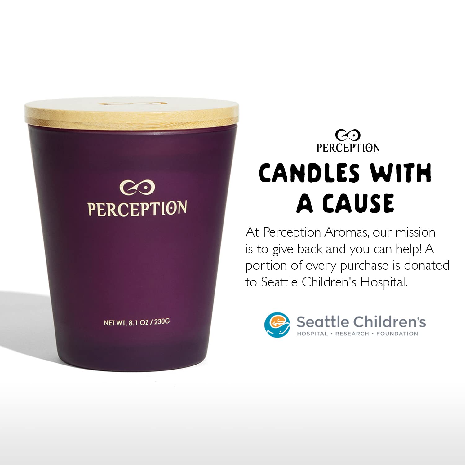 PERCEPTION AROMAS Luxury Scented Candle | Lavender Vanilla | Hand Poured Soy Wax Candle with Gift Box | Elegant Fragrances | 50