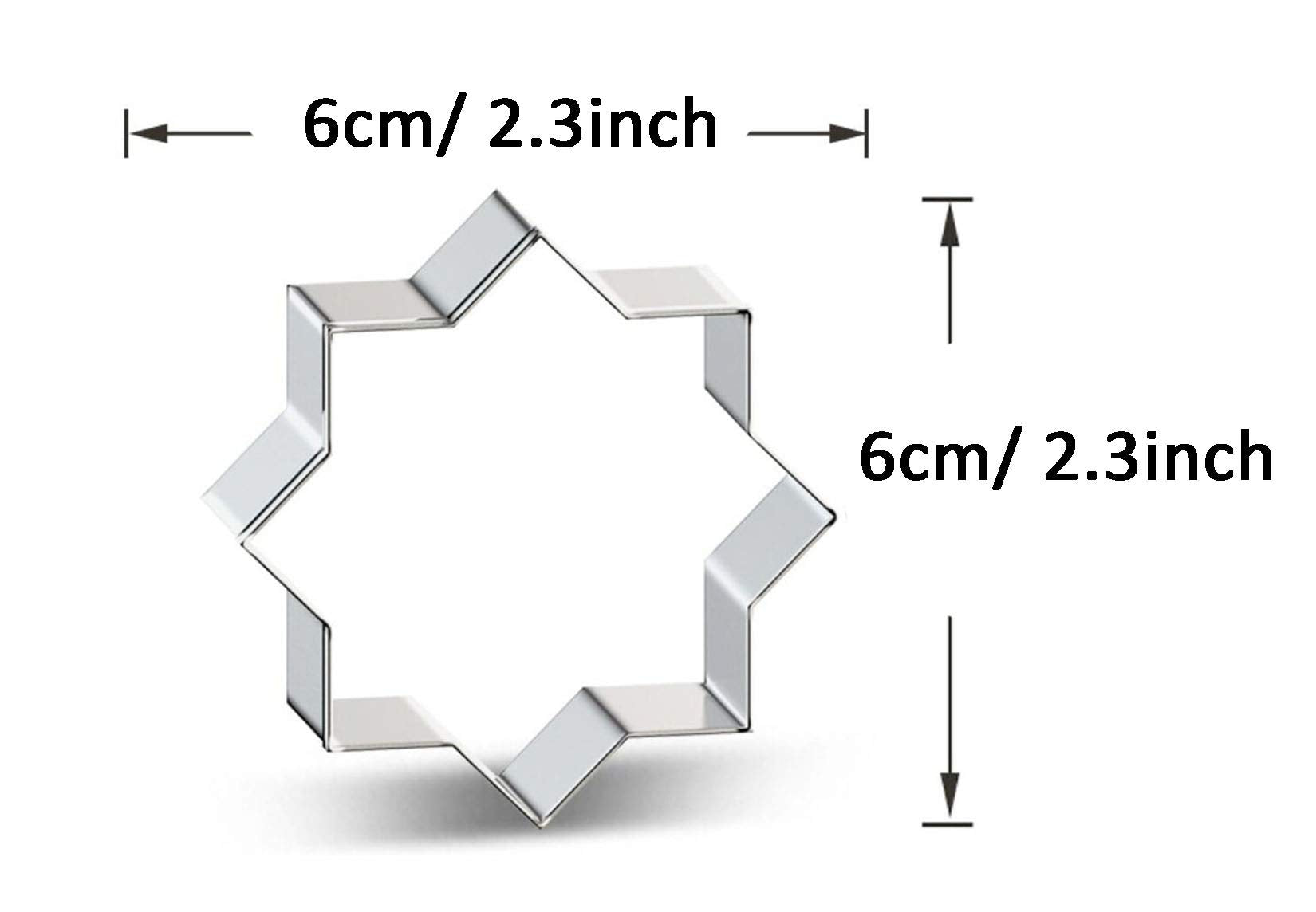 Wjsyshop Octagon Eight Pointed Star Cookie Cutter