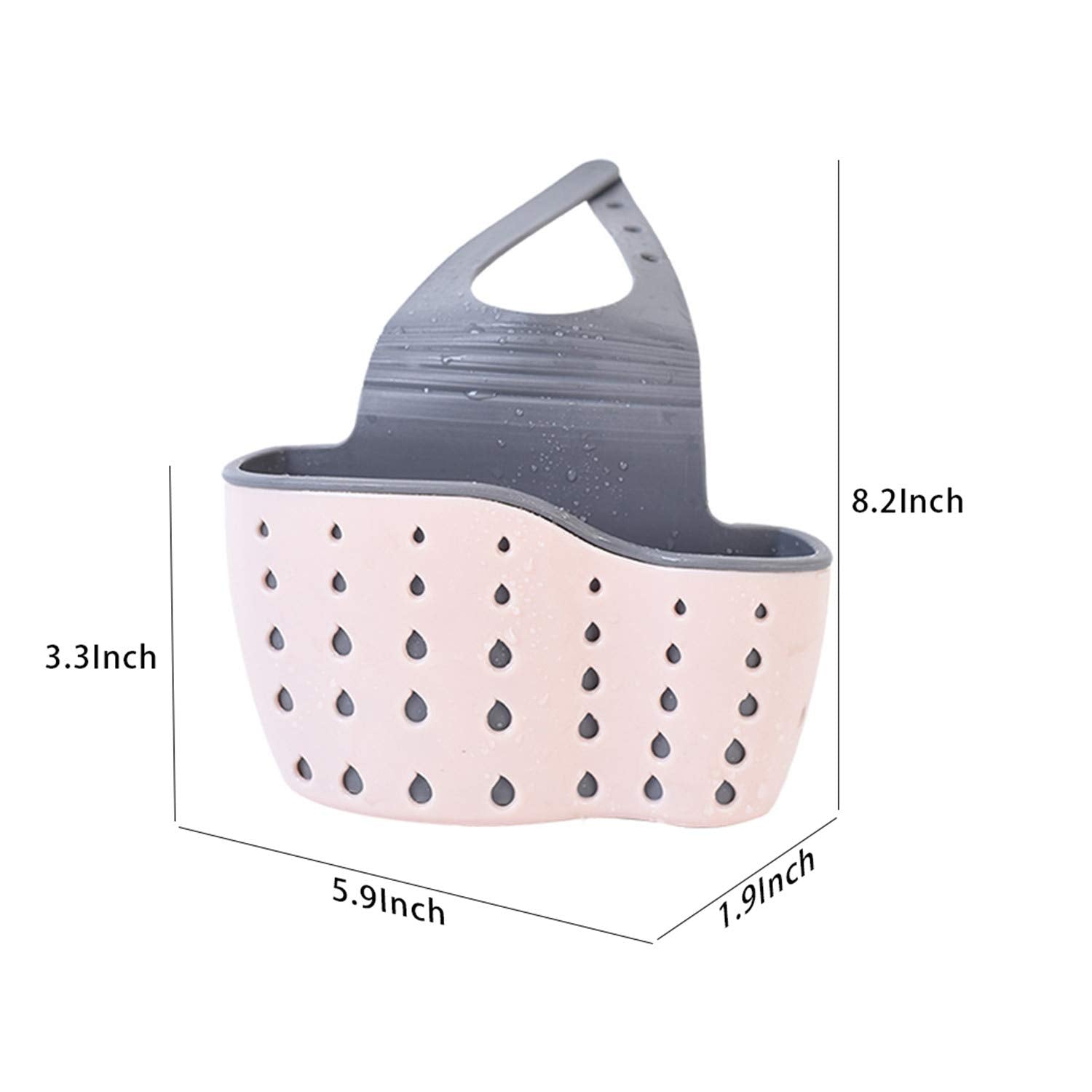 YYaaloa Sink Basket Sink Strainers Basket Kitchen Drain Shelf Sink Storage Holder (style 2- Pink)