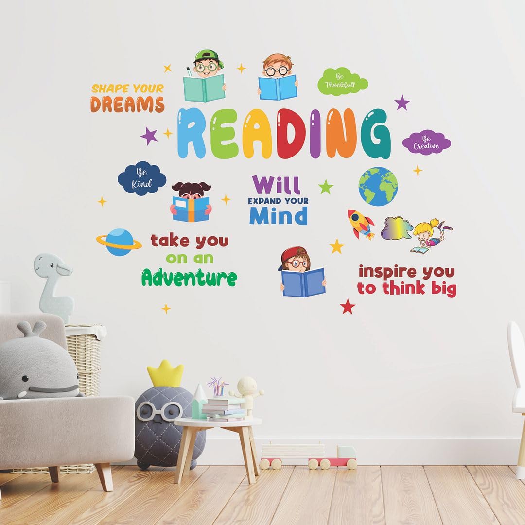 CVANU Shape Your Dreams Reading Positive Quote Printed on Vinyl Self-Adhesive Wall Sticker for Wall Decoration (25inchX34.5inch)