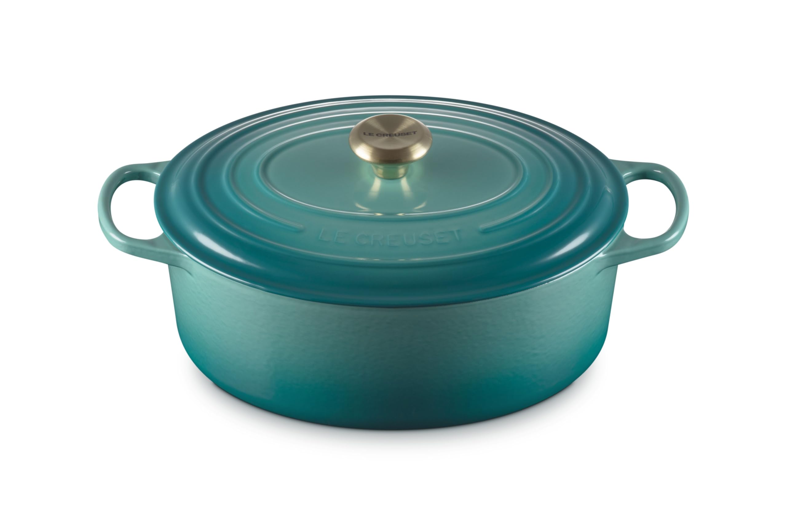 Le Creuset Enameled Cast Iron Signature Oval Dutch Oven, 6.75 qt., Riviera