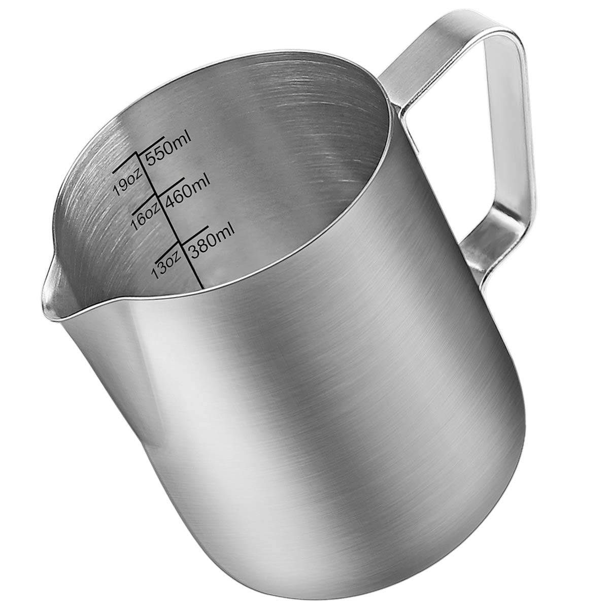 Milk Frothing Pitcher, Enloy 20 Oz Stainless Steel Creamer Frothing Pitcher, Perfect For Espresso Machines, Milk Frothers, Latte