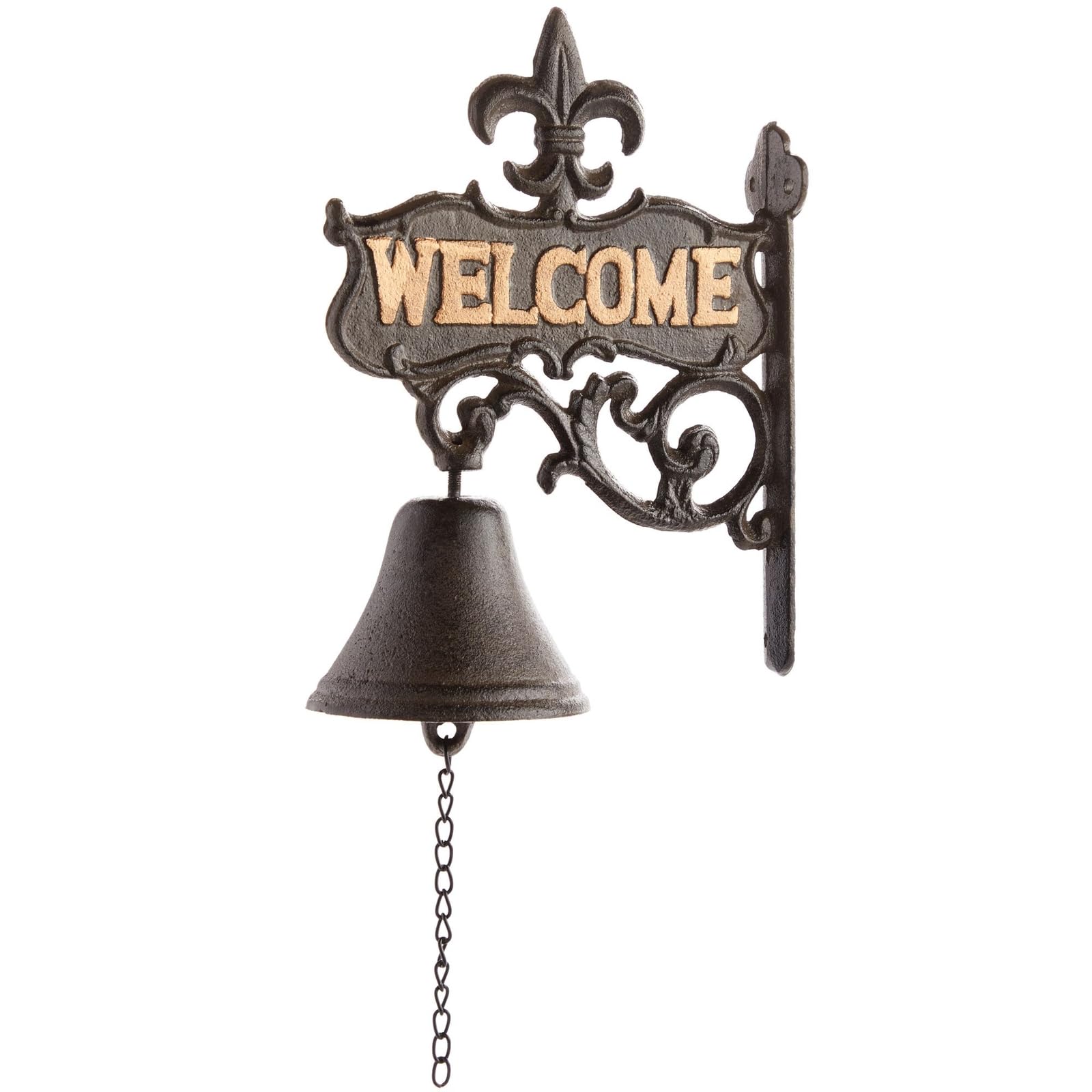 Juvale Cast Iron Dinner Bell For Outdoor Front Door, Porch, Wall Mountable Welcome Bell, Antique, Vintage Style For Home Decor (