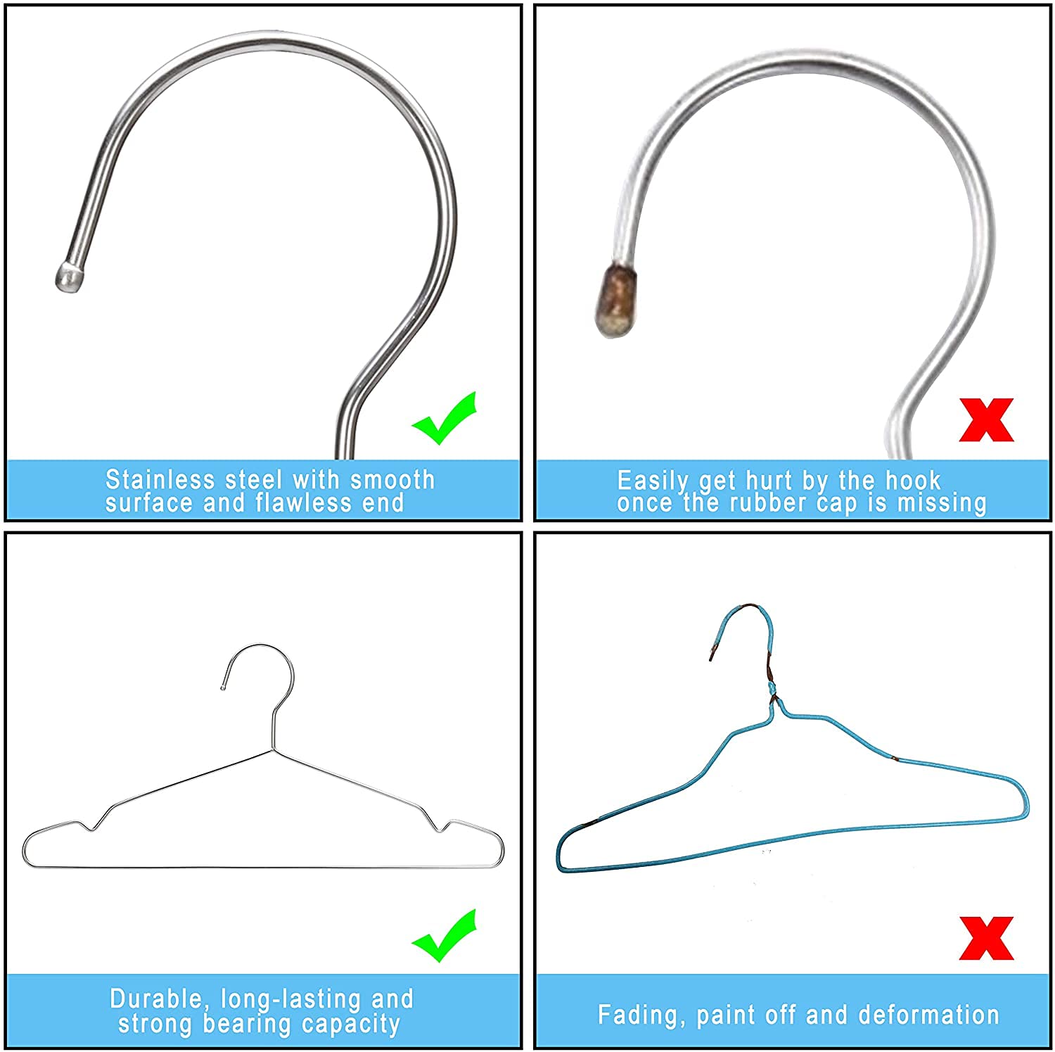 Seropy Clothes Hangers 30 Pack Coat Hangers Non Slip Wire Hangers Clothing Hangers Heavy Duty Metal Hangers Space Saving Ultra Thin Hangers of Stainless Steel Hanger for Clothes 16.5 Inch