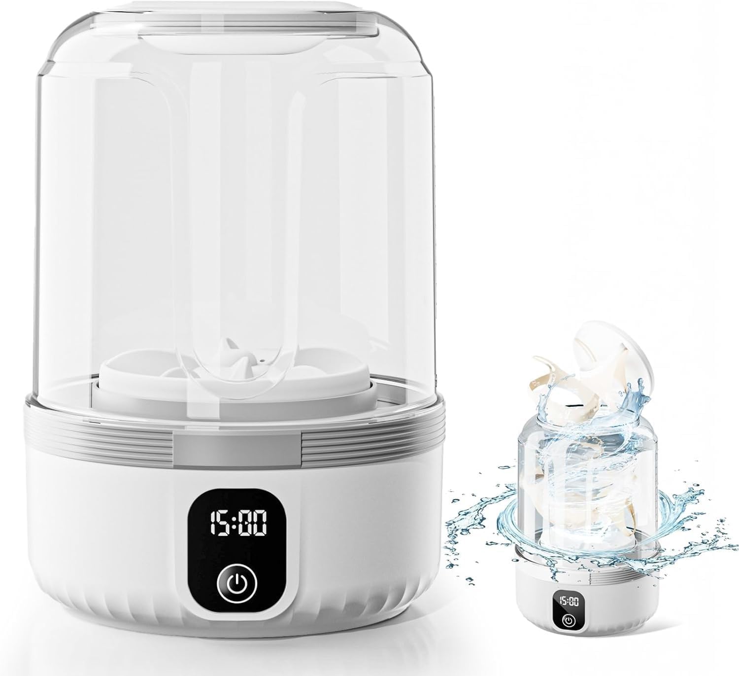 Portable Washing Machine, Mini Washer,1.5L Upgraded Large Capacity Foldable Washer.Deep Cleaning Of Underwear, Baby Clothes And 