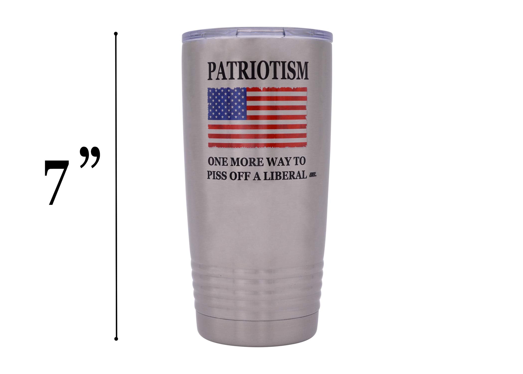 Rogue River Tactical Funny 20 Ounce Large Stainless Steel Travel Tumbler Mug Cup Conservative Or Republican