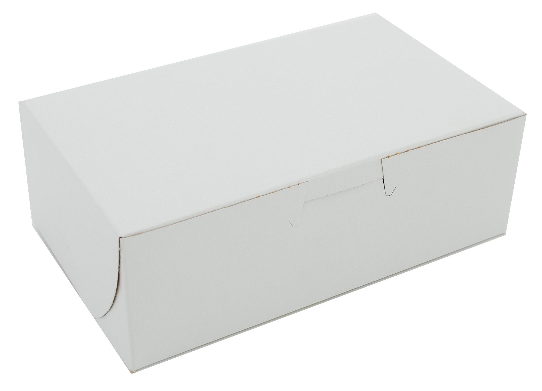 Southern Champion Tray 0911 Premium Clay Coated Kraft Paperboard White Non-Window Lock Corner Bakery Box, 6-1/4 Length X 3-3/4