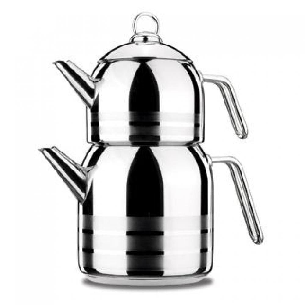 Korkmaz Astra 18/10 Stainless Steel Turkish Teapot Team Induction Compatible