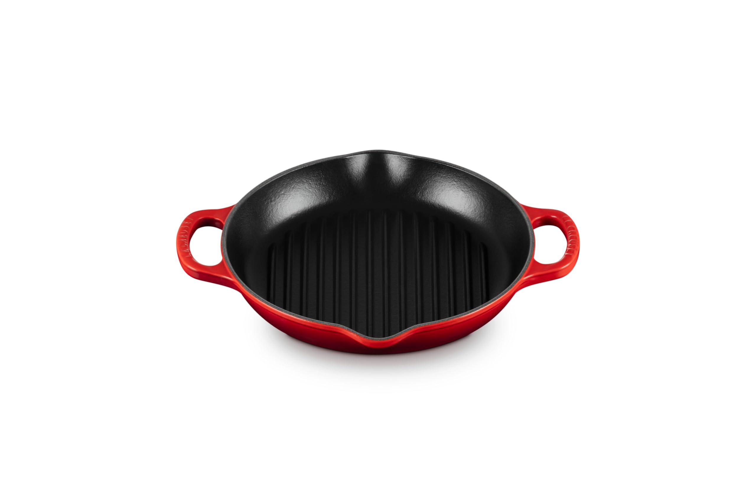 Le Creuset Enameled Cast Iron Signature Deep Round Grill, 9.75, Cerise