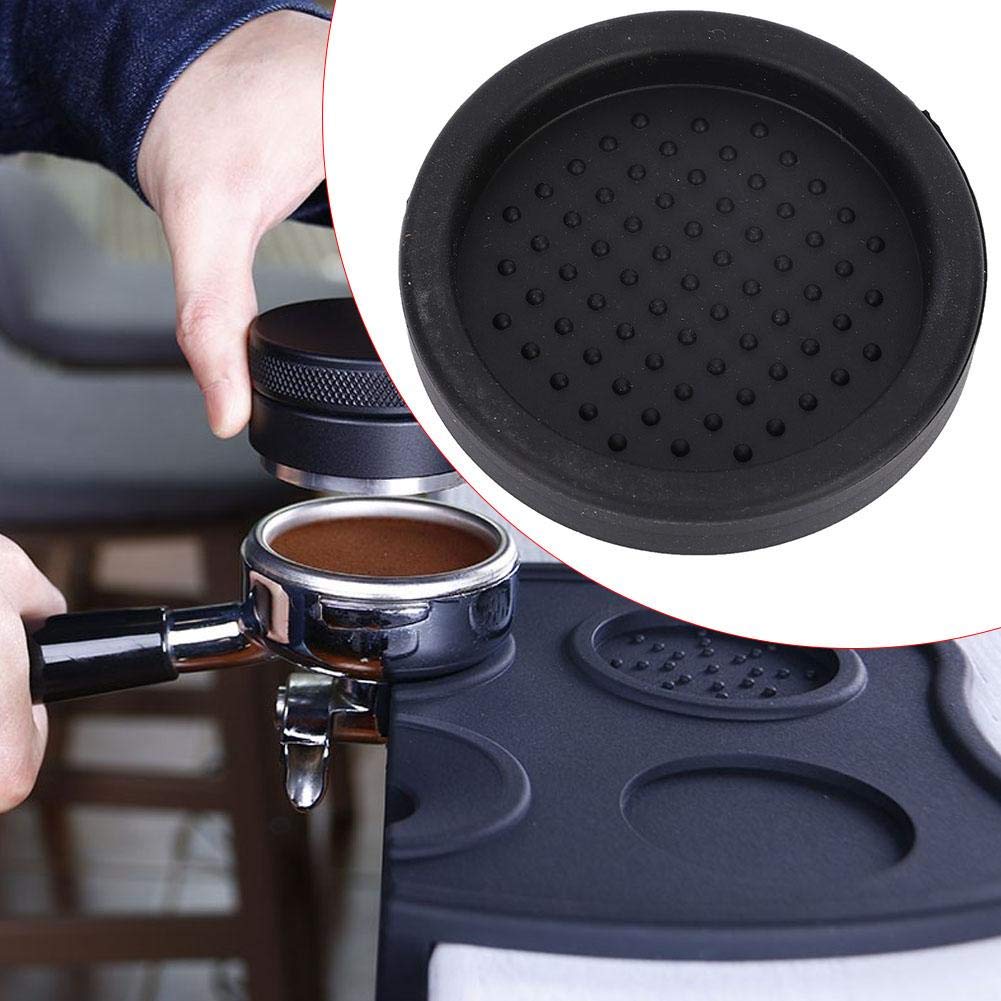 Espresso Tamper Mat, 5Pcs Round Silicone Coffee Tamp Mat Coffee Bean Crushing Grinding Placemat For Home Kitchen Office Bar Shop