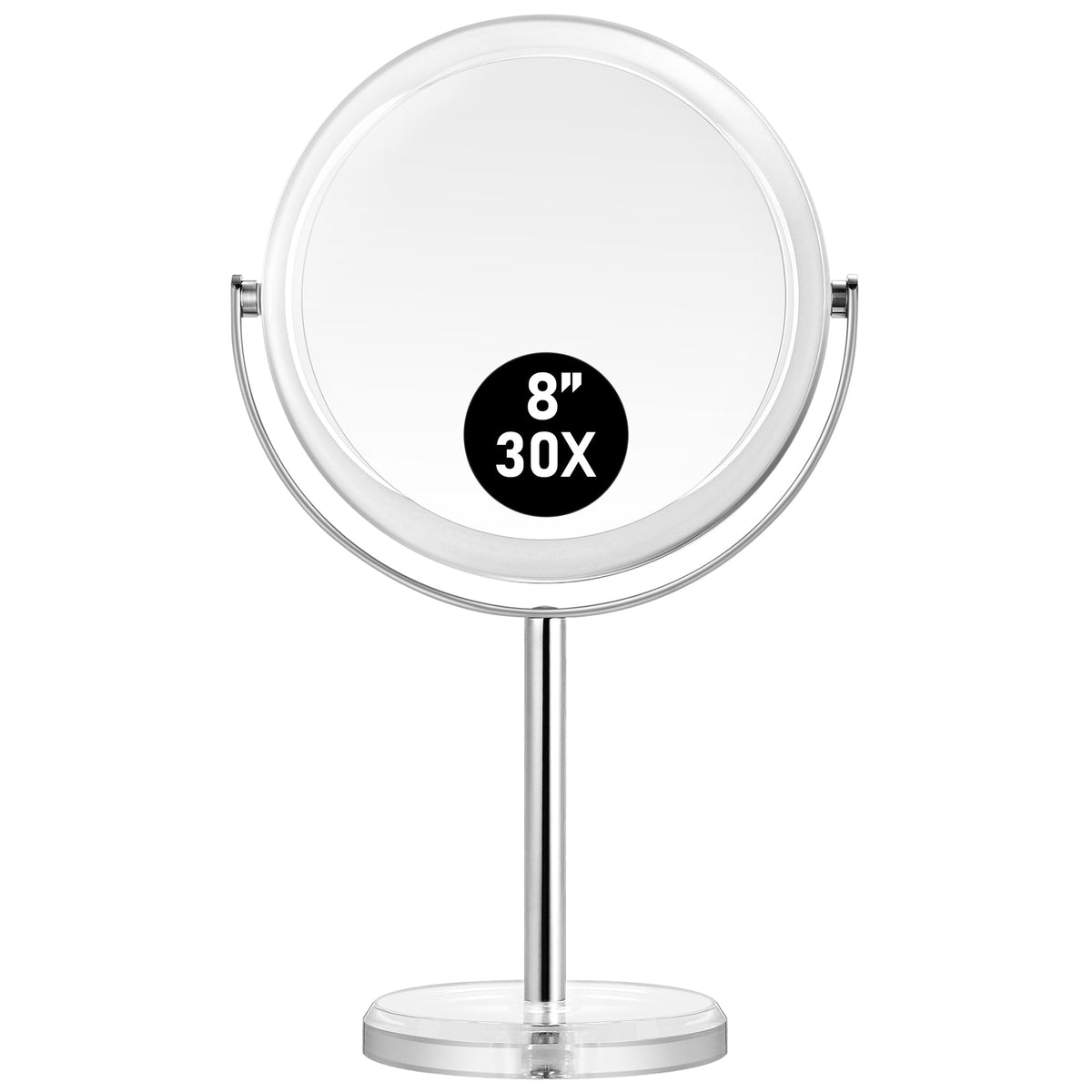 Miyadiva Makeup Mirror, 30X Magnifying Mirror For Desk, 1X/30X Table Mirror With Stand, Double-Sided Vanity Mirror, Travel Makeu