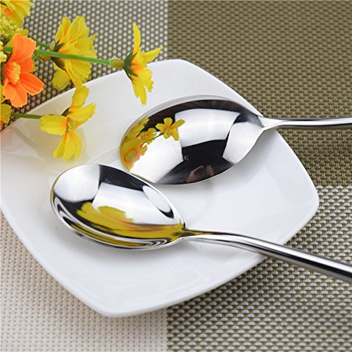 Stainless Steel Soup Spoons Long Handled Spoons Silver Pack Of 5